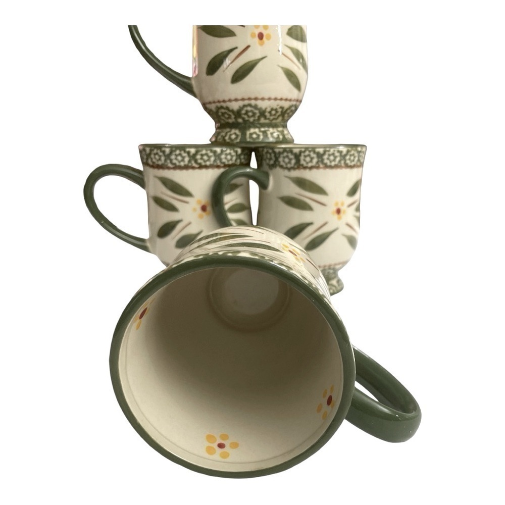 Temp-tations S/4 Pedestal Coffee Mugs FOUR Mug Set, 16 oz  (Old World Confetti) - Picture 3 of 14